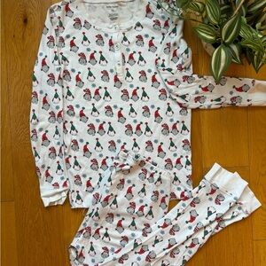 Roller Rabbit Kids Pajama Set - Festive Red and Green on White